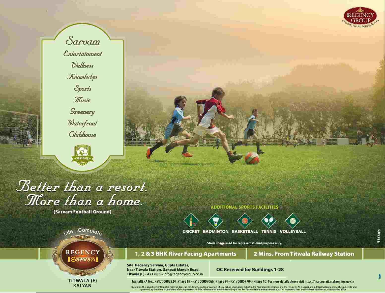 Live at Regency Sarvam which is better than a resort & more than a home in Mumbai